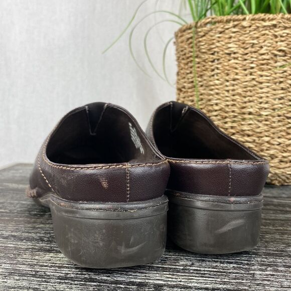 Timberland Brown Leather Slip On Mule Clog Shoe 9 - Picture 6 of 9